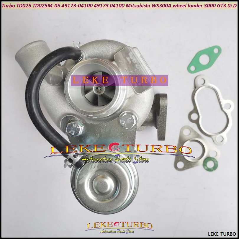 WW Turbo TD025 TD025M-05 49173-04100 49173 04100 4917304100 Turbocharger For Mitsubishi WS300A wheel loader 3000 GT3.0i 24V 4WD