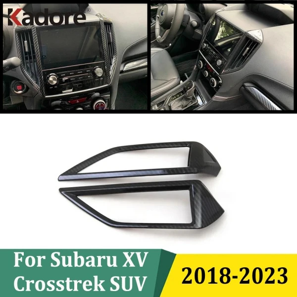 

Для Subaru XV Crosstrek SUV 2018-2023 углеродное волокно, вентиляционная крышка, накладка, наклейка, Стайлинг автомобиля, аксессуары для интерьера