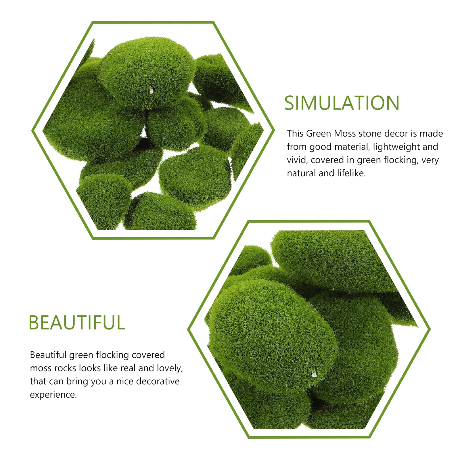 20 قطعة الصخور الطحلب الاصطناعي الأخضر يتدفقون حجر ديكور ل الجنية حديقة تررم النبات جدار المنزل مكتب ديكور ذاتي الصنع الأحجار