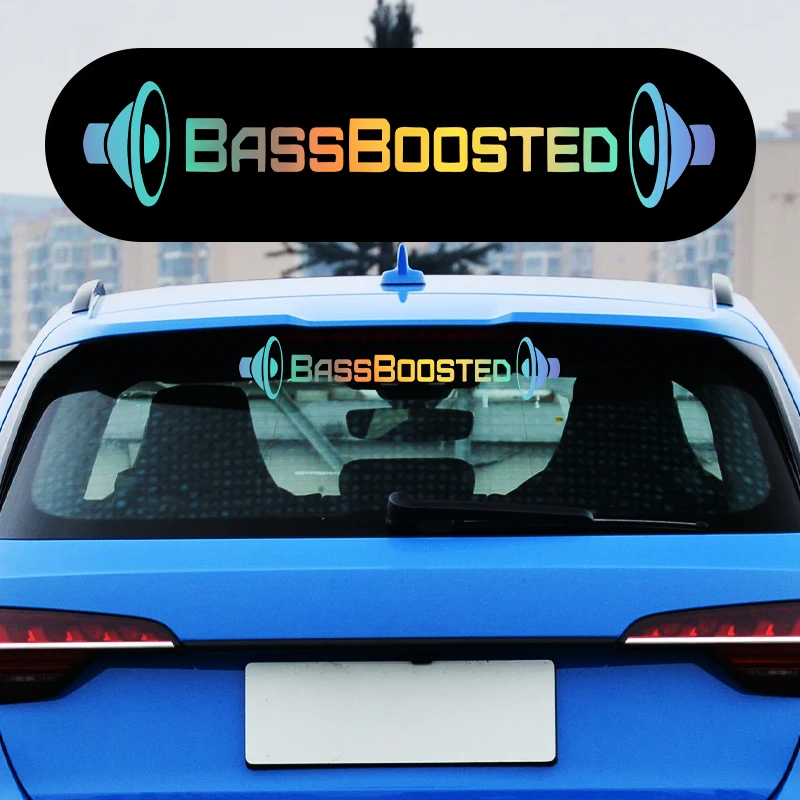 G069 Car Styling Funny BassBoosted Bass Boosted Car Vinyl Decal Body Stickers PVC Carving Vinyl Decal Car Accessory