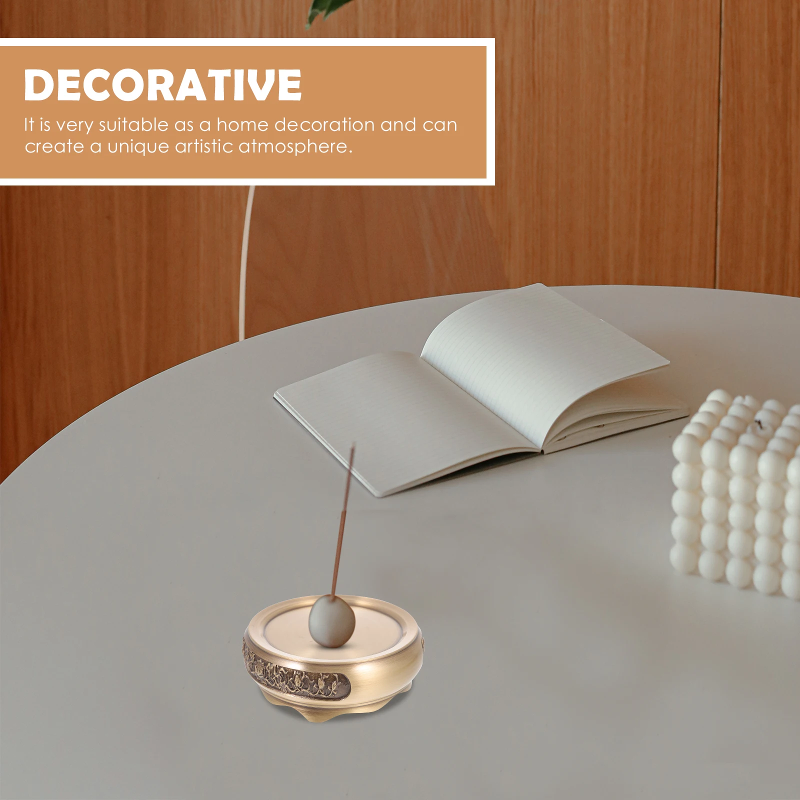 

1Pcs Delicate Censer Base Fine Workmanship Smooth Texture Household Incense Holder Adornment for Home Office Aroma Furnace Tray