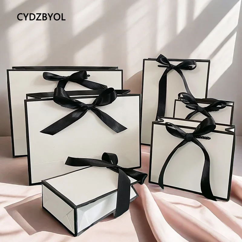 CYDZBYOL 10 Pcs Custom Logo Packaging For Small Businesses Valentines Day Gift Luxury Bag Wedding Birthday Packge Bag Custom image 3
