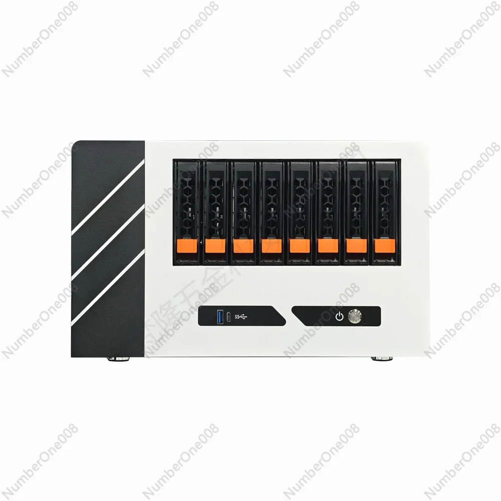 8-Bay NAS Storage Server Full-Height PCIE Slots MATX Motherboard Support Hot-Swap Chassis Data Expansion