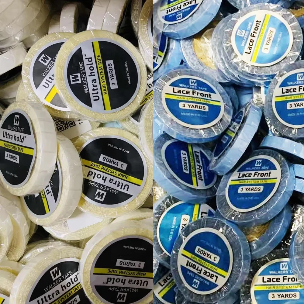 

1/2/3 Roll 0.8 CM*3 Yards Super Hair Blue/White Tape Double-Sided Adhesive Tape for Hair Extension/Lace Wig/Toupee