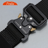 FRALU belt men outdoor hunting metal tactical belt multi-function alloy buckle high quality Marine Corps canvas belt for men