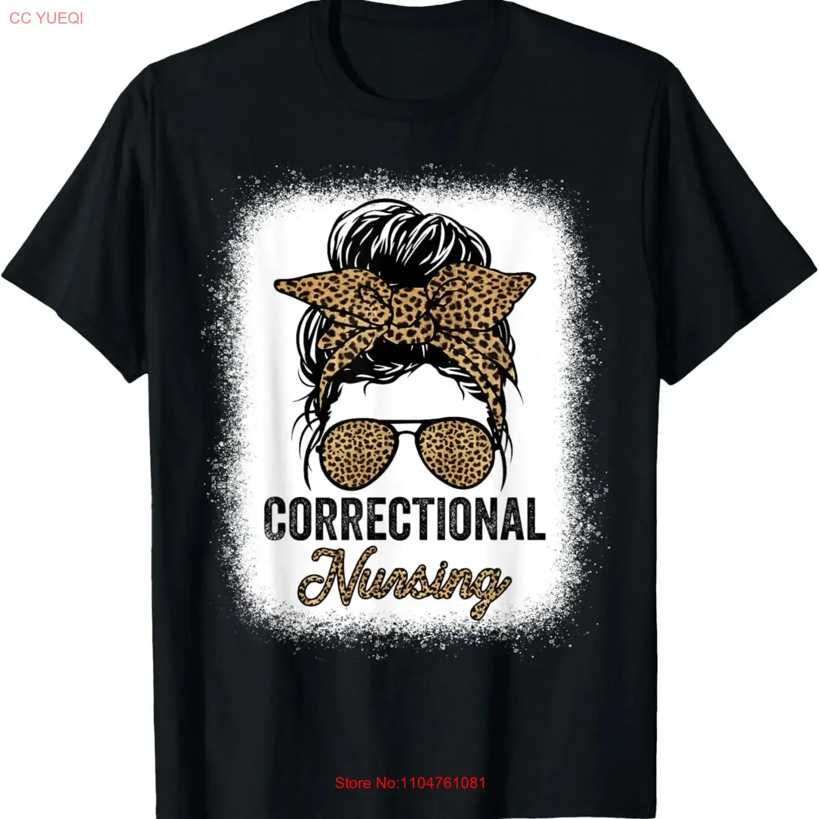 Correctional Nursing Appreciation Day Leopard Women Nurses T Shirt  vintage Washed streetwear graphic Top For Everyday Wear