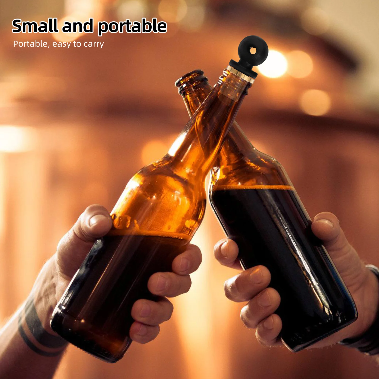 

2Pcs Gourd Wine Bottle Plug Reusable Airtight Beer Saver Bottle Stoppers for Glass Bottles Beverage Sealers Party Supplies
