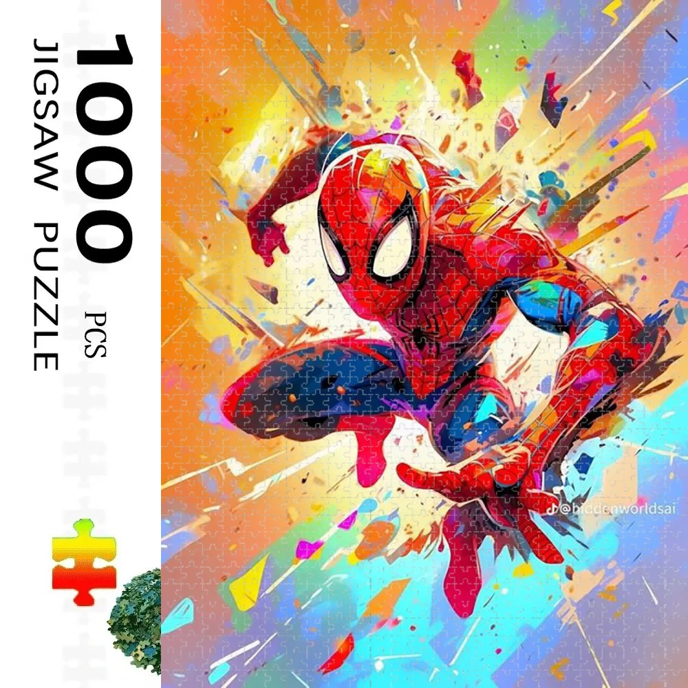 

Пазл-головоломка 500/1000 деталей, Пазл с супергероем Marvel Человеком-пауком, Идеально подходит для творческих занятий своими руками с семьей, Подарок, Забавная игрушка