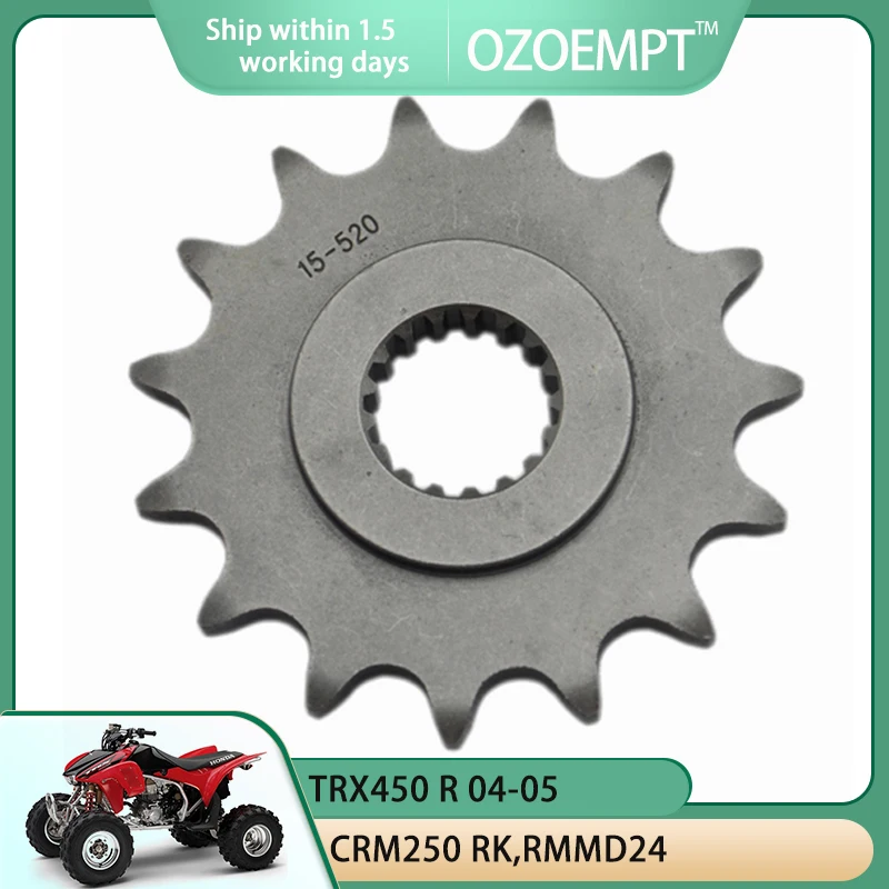 

OZOEMPT 520-15T Motorcycle Front Sprocket Apply to TRX450 R TRX700 XX CR250 RJ,RK RL,RM CRM250 K,K2,L CRM250 RK,RMMD24