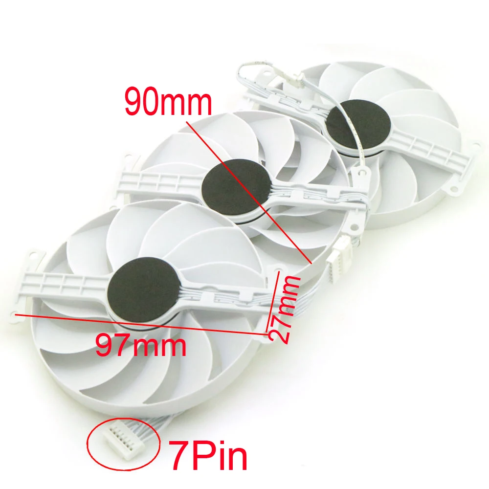 3pcs/lot CF9010U12D 12V 0.45A 90mm For ASUS RTX4060 RTX4060ti RTX4070 GAMING Graphics Card Cooling Fan