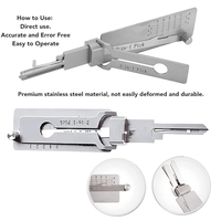 1PCS Keys Decoder Hook Tool 2 In 1 Precision Hook & Pick Set Lock Decoder O-ring Pickup Kit Stainless Steel Precision Tools