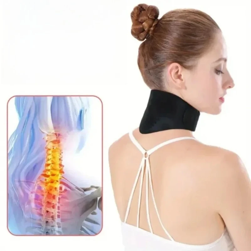 

Self Heating Neck Protector with Warmth and Tourmaline Magnetic Therapy for Home Use. Neck Protector with Large Magnets