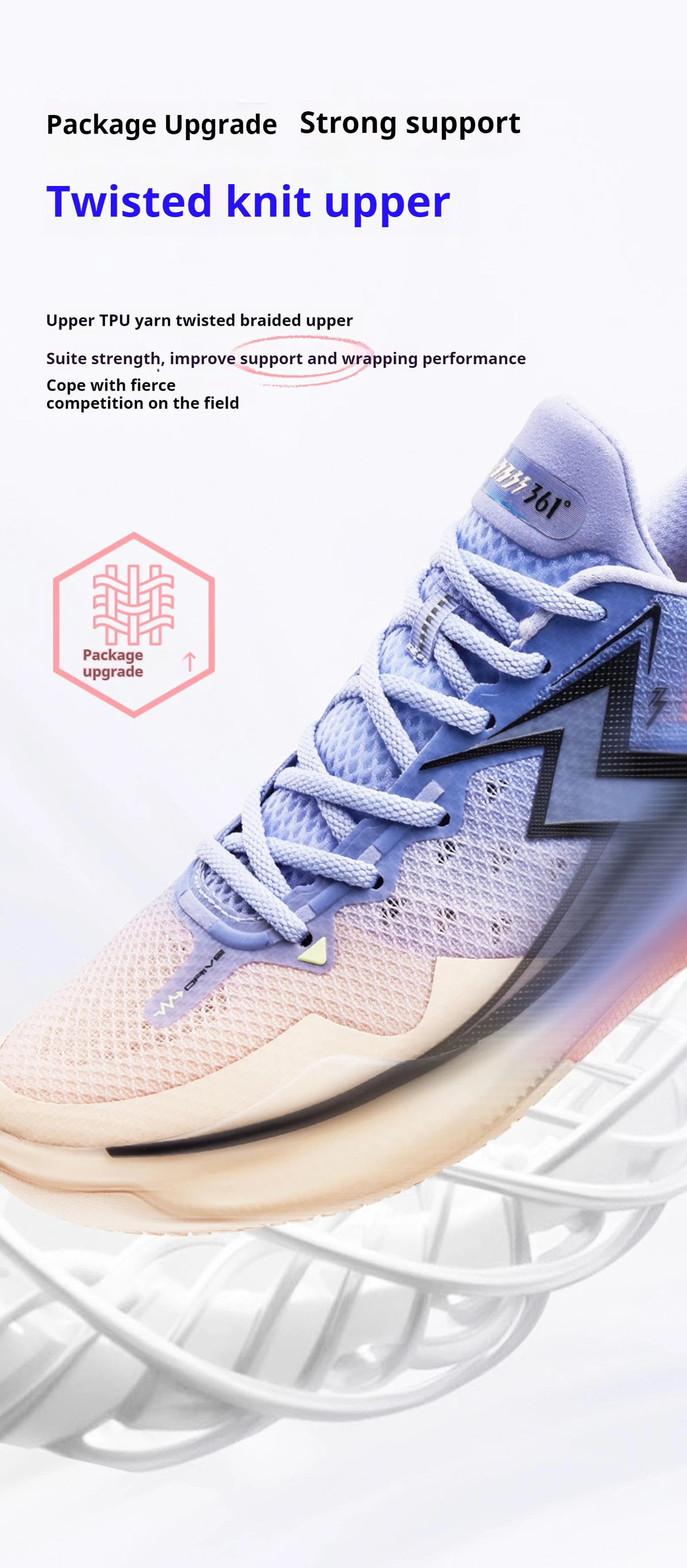 361 Degrees BIG3 5.0 Quick Herren-Basketball-Sportschuhe, Stoßdämpfung, rutschfest, tragbar, atmungsaktiv, Trainings-Sneaker 672421121 – Detail 8