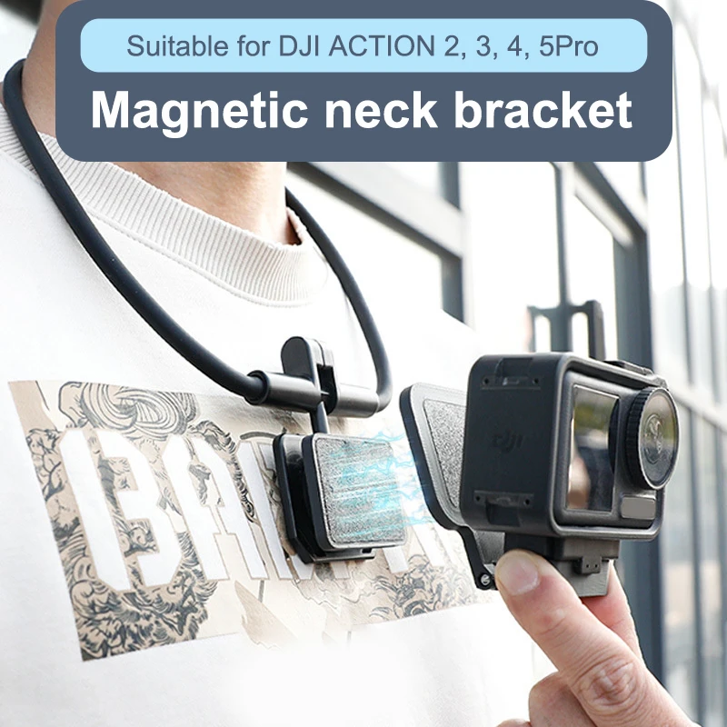 Universal Neck Hanging Sport Camera Magnetic Holder Quick Release Mount Stand Bracket Chest Strap For ACTION 3/4/5Pro