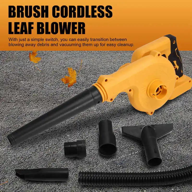 Brush Cordless Leaf Blower For Dewalt Battery 2-In-1 Air Blower And Vacuum (No Battery)