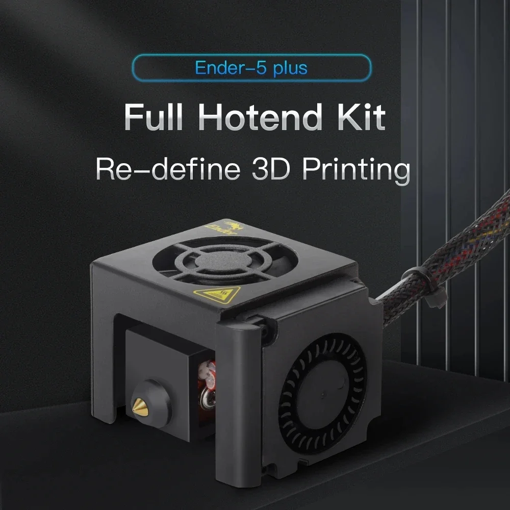 Creality 3D Assembled Ender 5 Plus Full Hotend Kit 1.75mm Extruder 0.4mm Nozzle Diameter Aluminum Heat Block for Ender-5 Plus