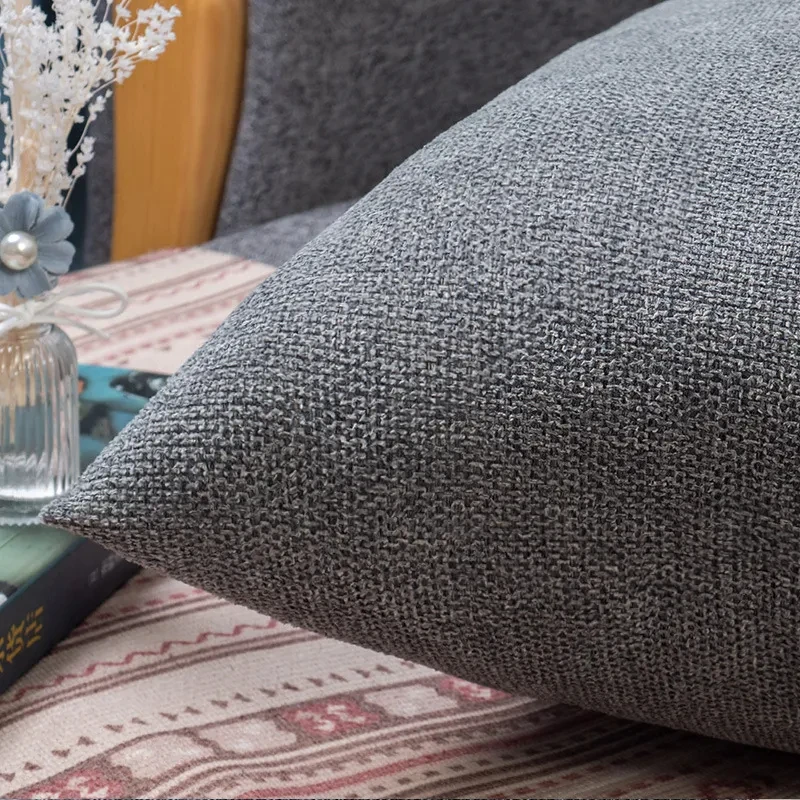 Grote Rechthoek Taille Kussenhoes Sofa Auto Rugleuning Kussensloop Slaapkamer Grote Kussensloop Beschermer Rits Effen Kleur Multisize