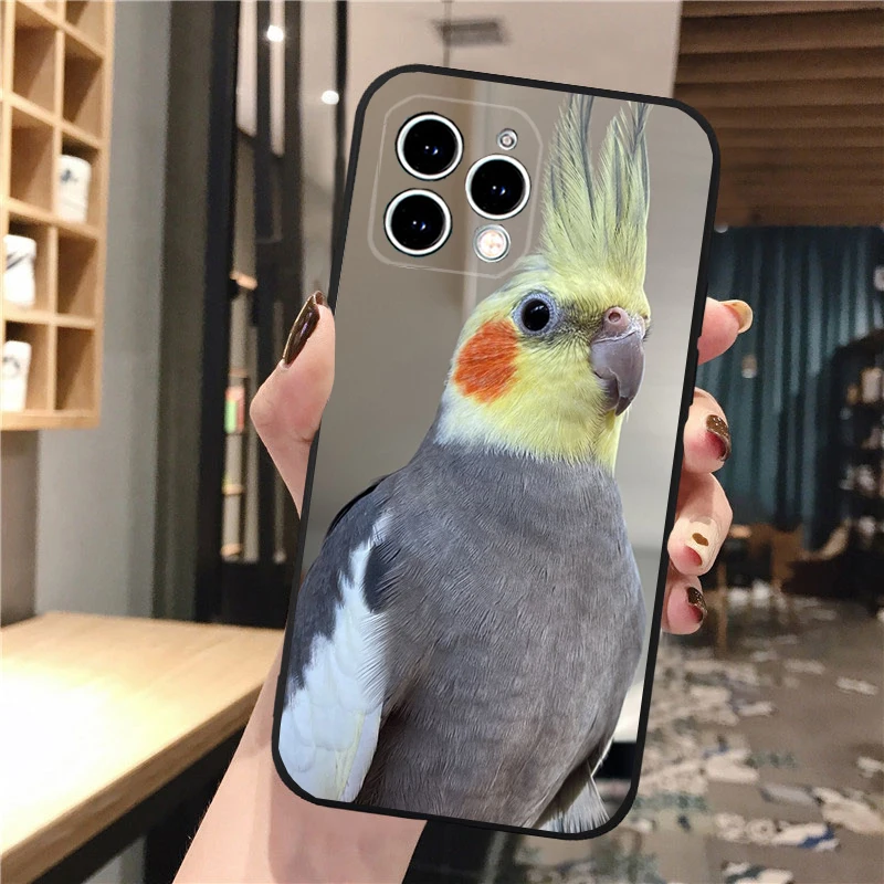 

Phone Case Carcasa Funda For iPhone 17 Pro Max 17 Air 16 15 14 13 Pro Max 15 16 Pro 15Plus Cockatiel bird