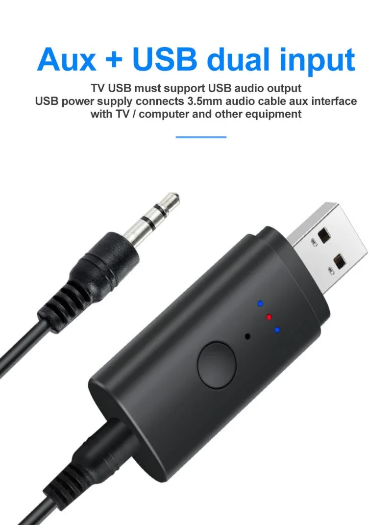 

Host Bluetooth-Compatible Wireless Signal Adapter USB Bluetooth 5.2 Transmitter Transmiss Audio 1 To 2 TV Computer For PS4/5