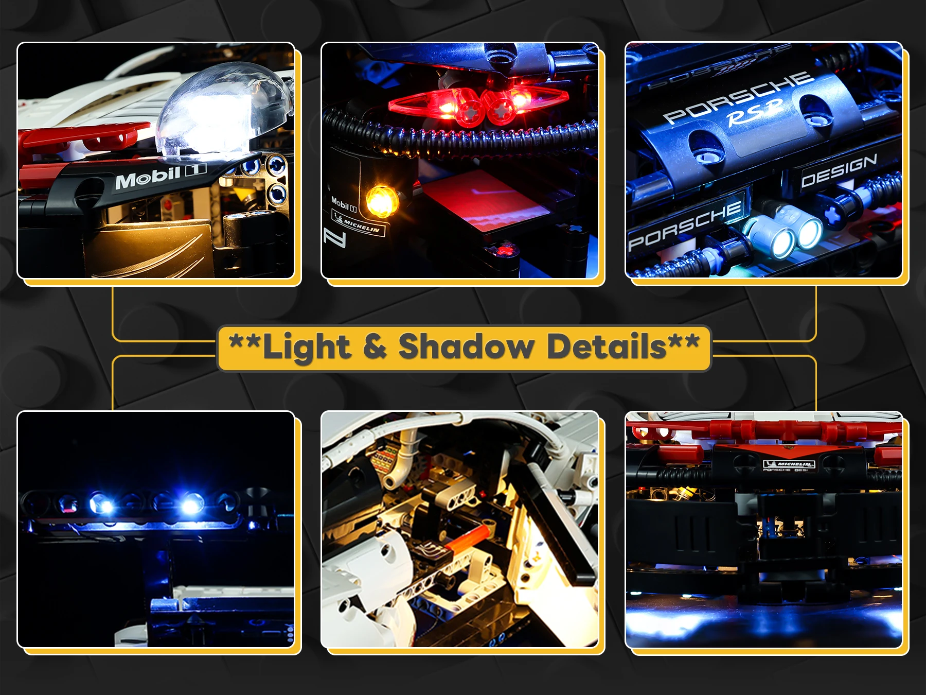 Kyglaring LED Light Kit suitable for Lego Porsche 911 RSR 42096 Building Blocks Decorative Lamp Not Include Lego Building