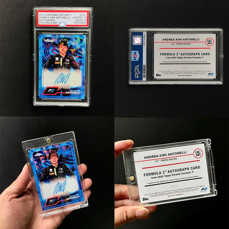 2024 Kimi Antonelli F1 Blue Ice Folded Signature Card Original Replica Homemade Sticker Printed Signature Collectible