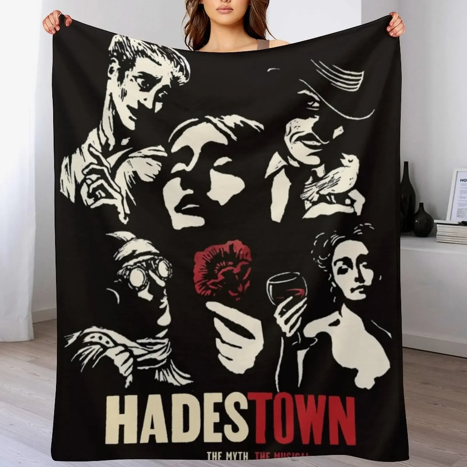 Hadestown Throw Blanket Travel Size Cozy Blanket for Plane Train