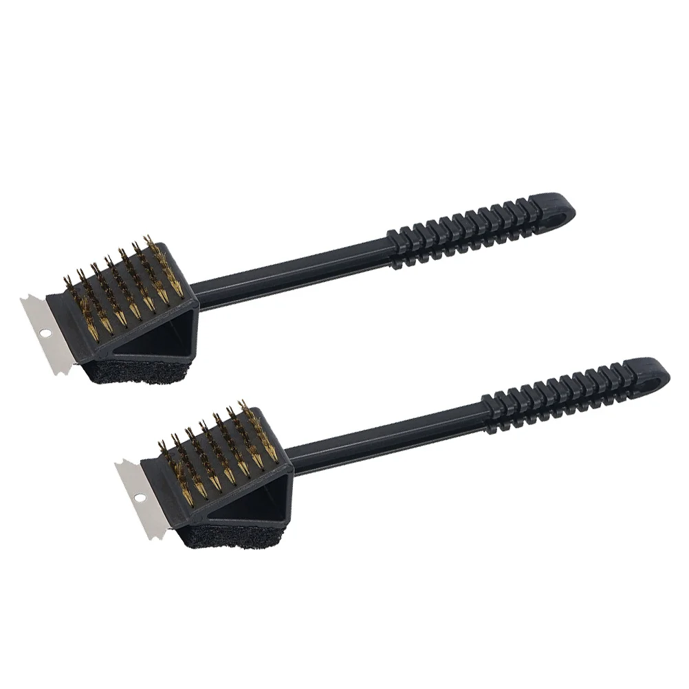 

2pcs BBQ Grill Cleaning Brush Unique Design for Outdoor Camping Hiking Accessories Plastic Oven Scraper Tool Stubborn Stain