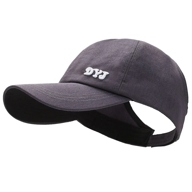 Summer Long Brim Sunhat Women Sun Hats Foldable Adjustable Outdoor Beach Bucket Hat UV Protection Visors Fisherman Ponytail Caps
