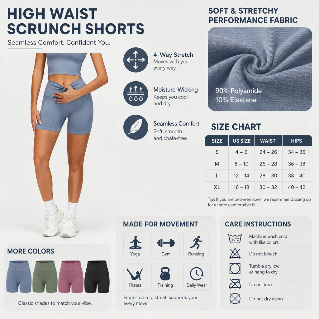 Premium Seamless High Waist Yoga Shorts Women Anti Roll Tummy Control Compression Biker Shorts Butt Lift Running Gym Tights