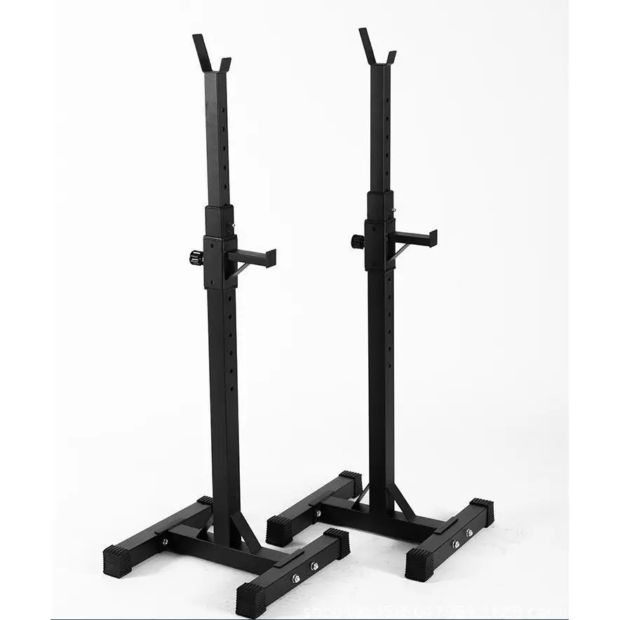 Adjustable Foldable Squat Rack Carbon Steel Frame Bench Press for Indoor Use
