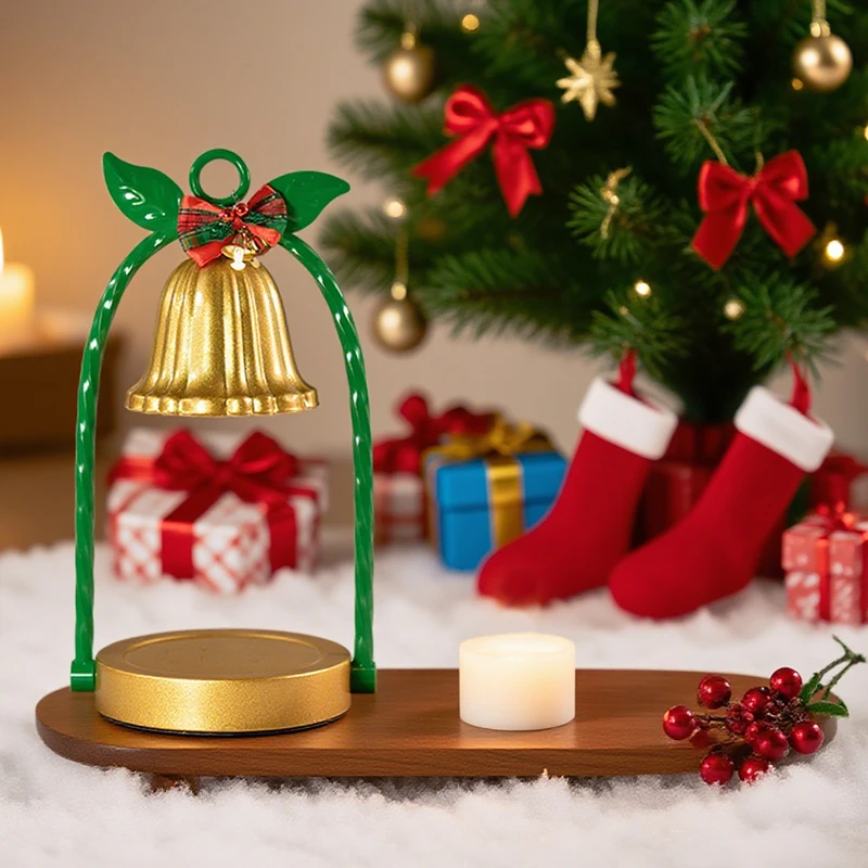 1Pcs Pack Electric Dimmable Candle Warmer Lamp Candlestick Holder with Metal Stand for Christmas Gift Home Decor Hu