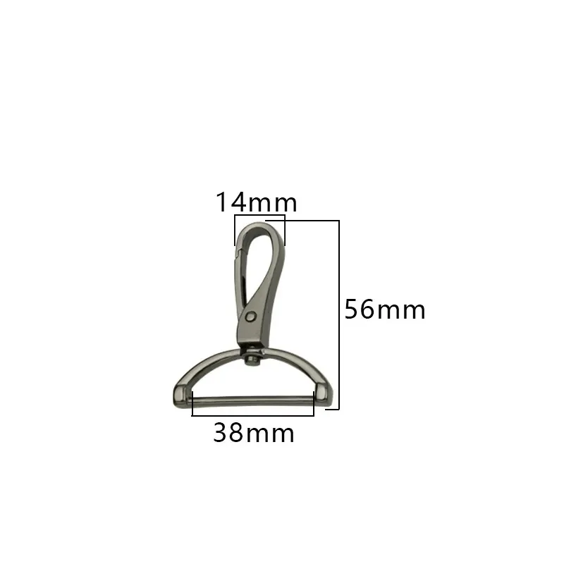 Hook Buckle Crossbody Bag Shoulder Strap Connection Metal Hook Inner Diameter 38mm Zinc Alloy D-Tail Buckle Hardware Accessories