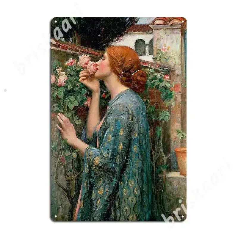 The Souls Of The Rose John William Waterhouse Metal Signs Wall Mural Wall Designing Poster Tin sign Posters