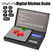Mini Digital Scale Precise LCD High Accuracy Backlight Electric Pocket 1Pcs 200G-0.01G For Jewelry Gram Weight For Kitchen
