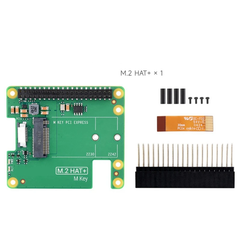 Carte d'extension pour Raspberry Pi 5 Pcie vers M.2 HAT + Nvme SSD Gen2 Gen3 pour SSD 2230 2242 Nvme M.2