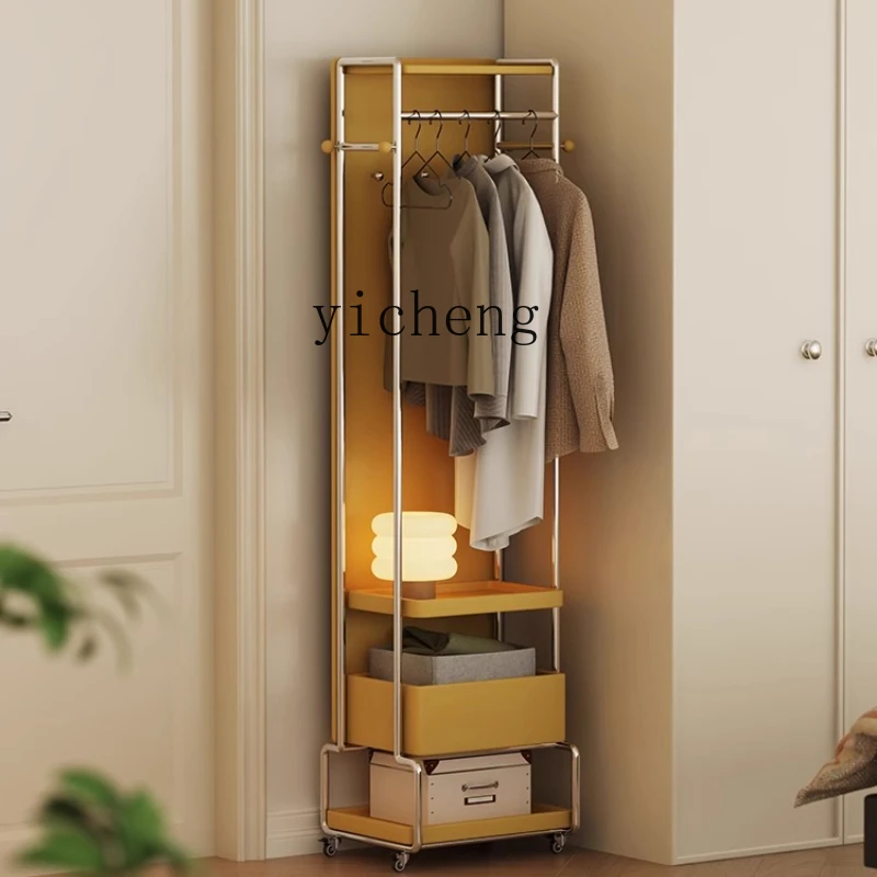 

ZK movable full-length mirror, bedroom coat rack with mirror, integrated storage, rotating floor-to-ceiling full-length mirror