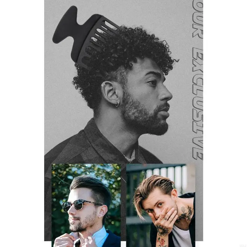 Molf nhựa rộng rộng răng lớn Afro Tóc chọn Comb Detangle BRAID BRAID OL