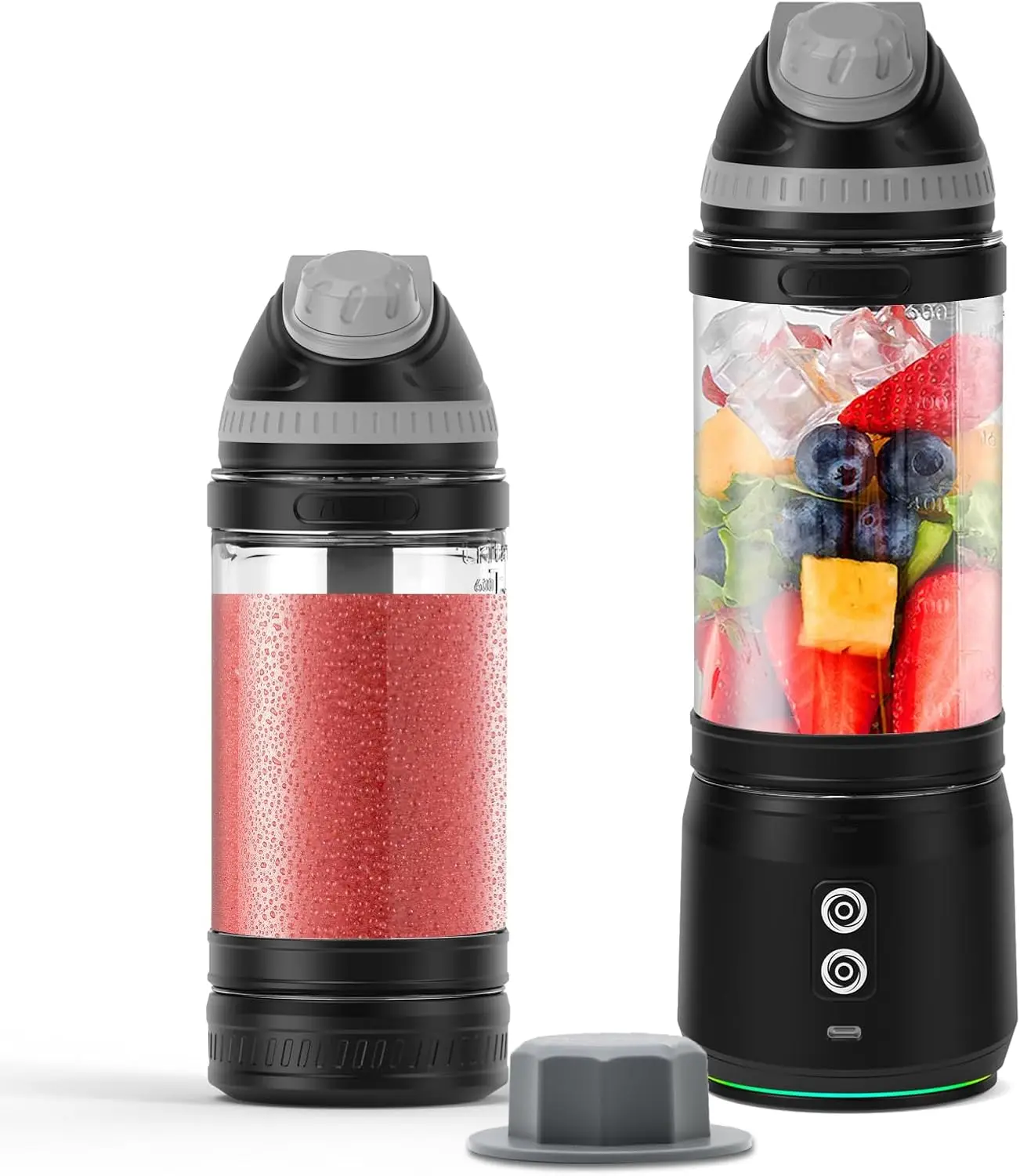 Portable Blender, Anti-Jamming for Shakes and Smoothies, USB Rechargeable, BPA Free 24oz Sporty