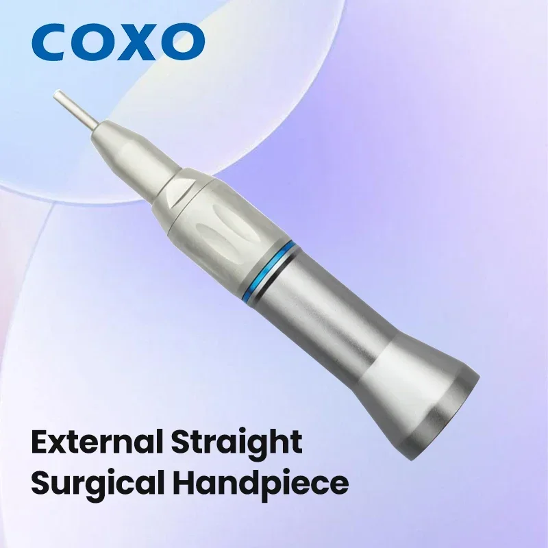 

COXO CX235-2F Autoclavable Air Turbine External Straight Surgical Handpiece - 1:1 Direct Drive for Tooth Cleaning and Whitening