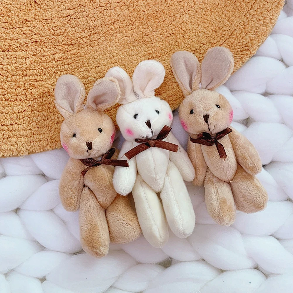 Cute Korean Bear Cartoon Trinkets Plush Keychain Fashion Jewelry Bag Pendant Key Ring