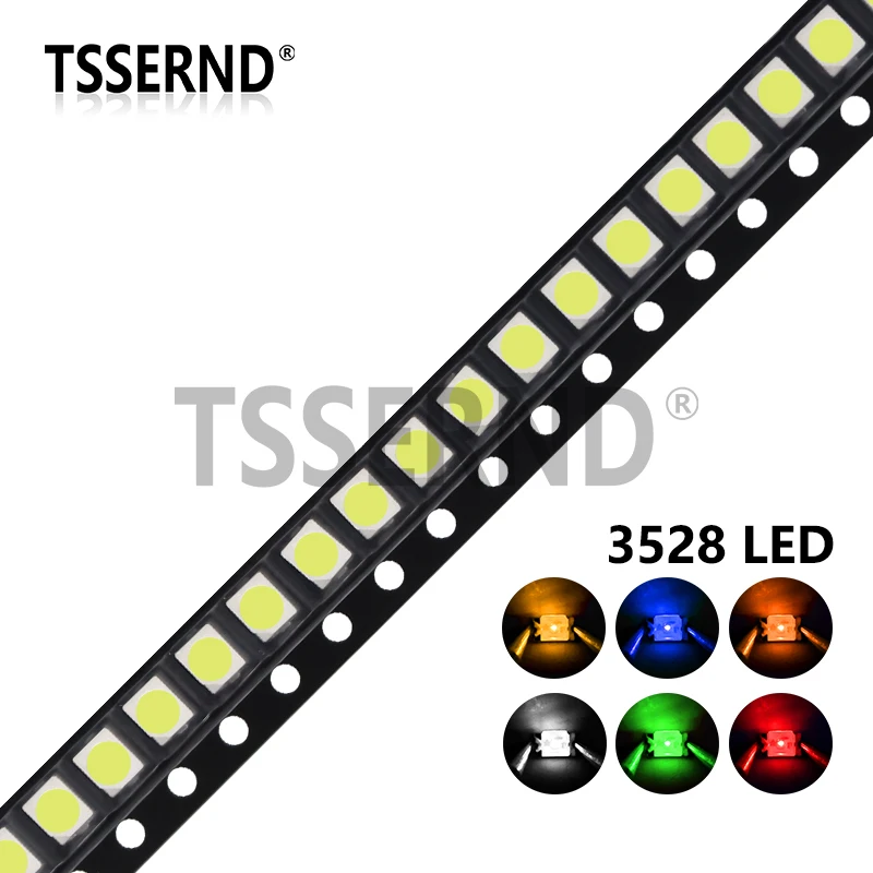 100pcs 0402 0603 0805 1206 1210 3528 5050 SMD LED Red Yellow Green White Blue Orange Light Emitting Diode Good Quality