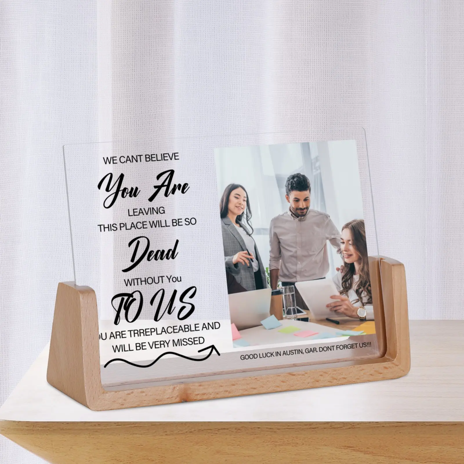 Personalized Team Photo Frame Going Away Gift from Group for Coworker Boss Farewell Best Friend Leaving Memorial Picture Frames