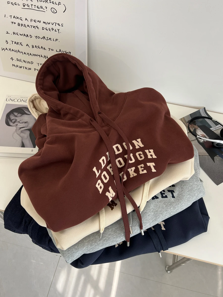 

Худи-свитшот свободного кроя, новая коллекция, осенний универсальный повседневный стиль, молодежный, американский, с длинным рукавом, круглым вырезом, без этикетки