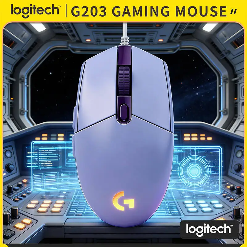 

Игровая мышь Logitech G203, 8000 DPI, RGB-подсветка, 6 кнопок, встроенная память, гарантия 2 года, кроссплатформенная совместимость