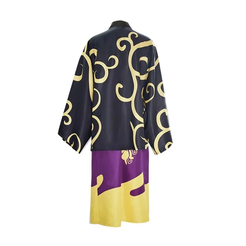 Anime GinTama Costume Shinsuke Takasugi Cosplay Uniform Kimono Cloak Wig Set Halloween Party for Woman Men eo]5