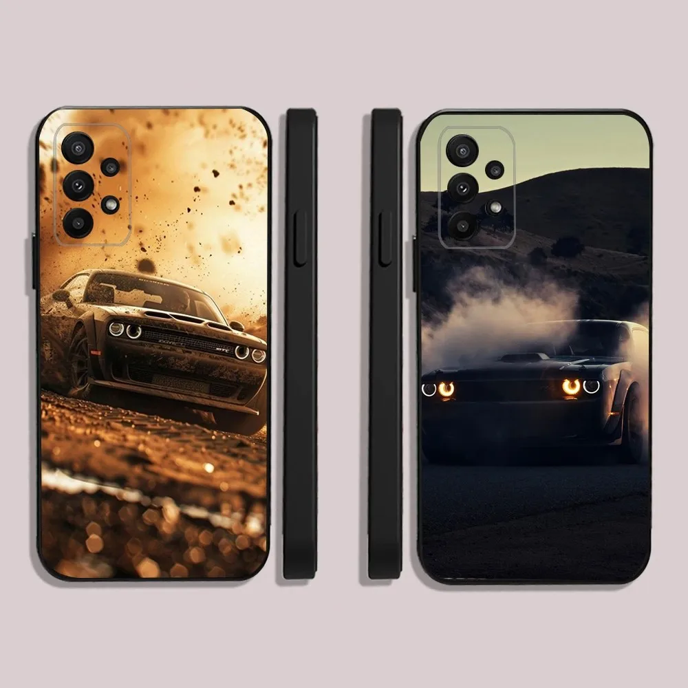 

D-DodgeS C-Challenger S-Srt Phone Case For Samsung S24,23,22,30,21,10,9,Ultra,Plus,Lite,FE,5G Black Soft Case