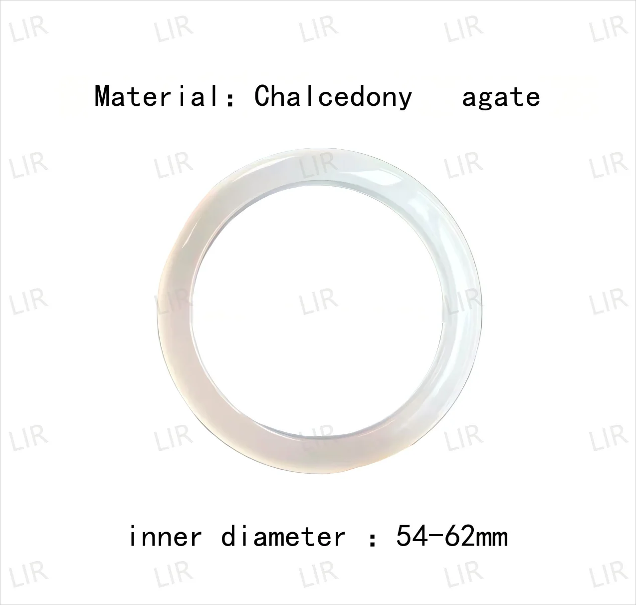 

LIR High Ice White Moonlight Chalcedony Bracelet, Agate Lychee Frost Jade Bangle, Trendy, Stylish, Hot Sale