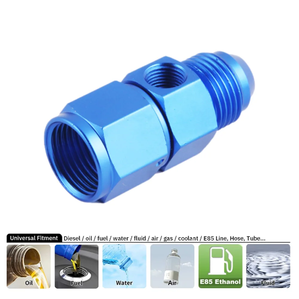 AN4 6 8 10AN Male to Female 1/8 NPT Gauge Sensor Side Port Adapter Oil Fuel Fitting Hose End adapter