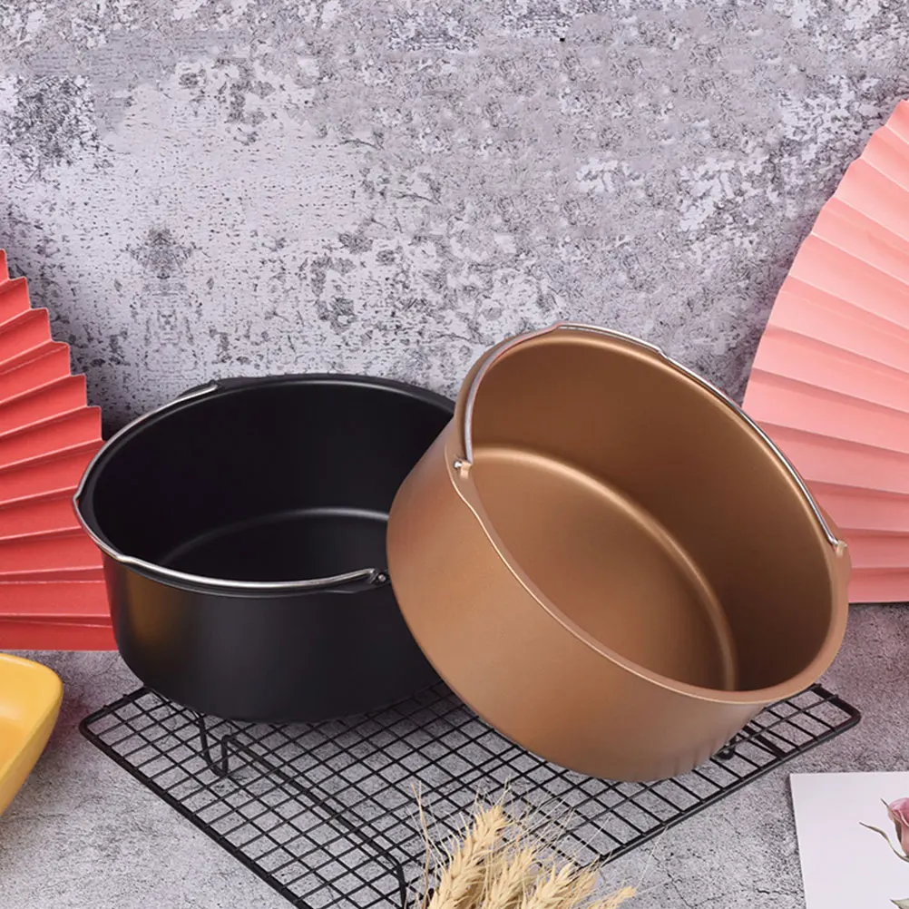 

Baking Mold Air Fryer Accessories Universal Golden Thick Carbon Steel Material Cake Pans