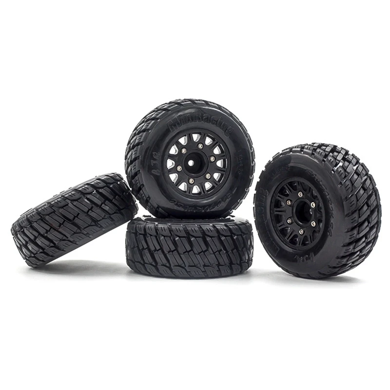 4Pcs 1/8 1/10 Short Course Truck Tire Tyre Wheel 12&14&17Mm Hex For Traxxas Arrma HSP Tamiya HPI Kyosho Hobao RC Car